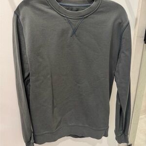 Everlane Men's Green/Grey Crewneck Sweater